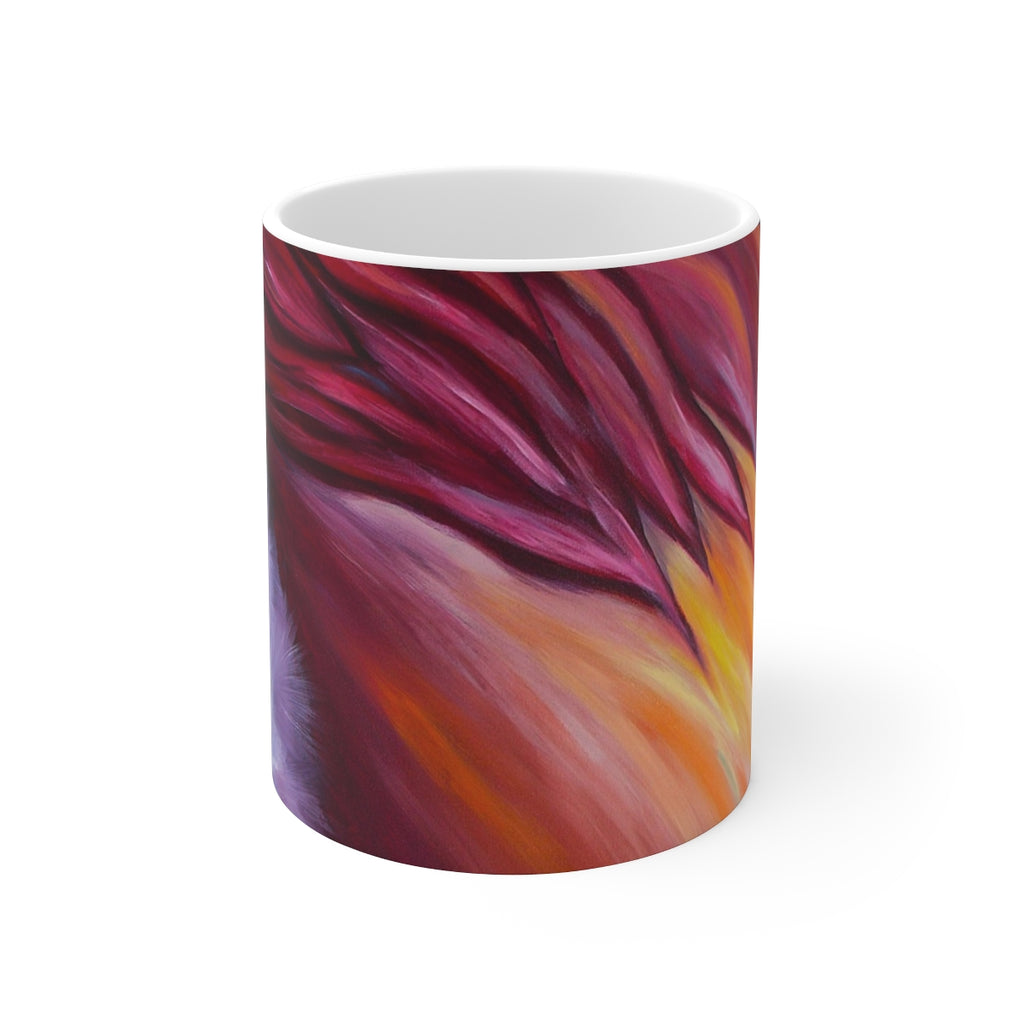 Abstract Gemfire Ceramic Mug — Colorful Petal Art Coffee Cup (11oz & 15oz)