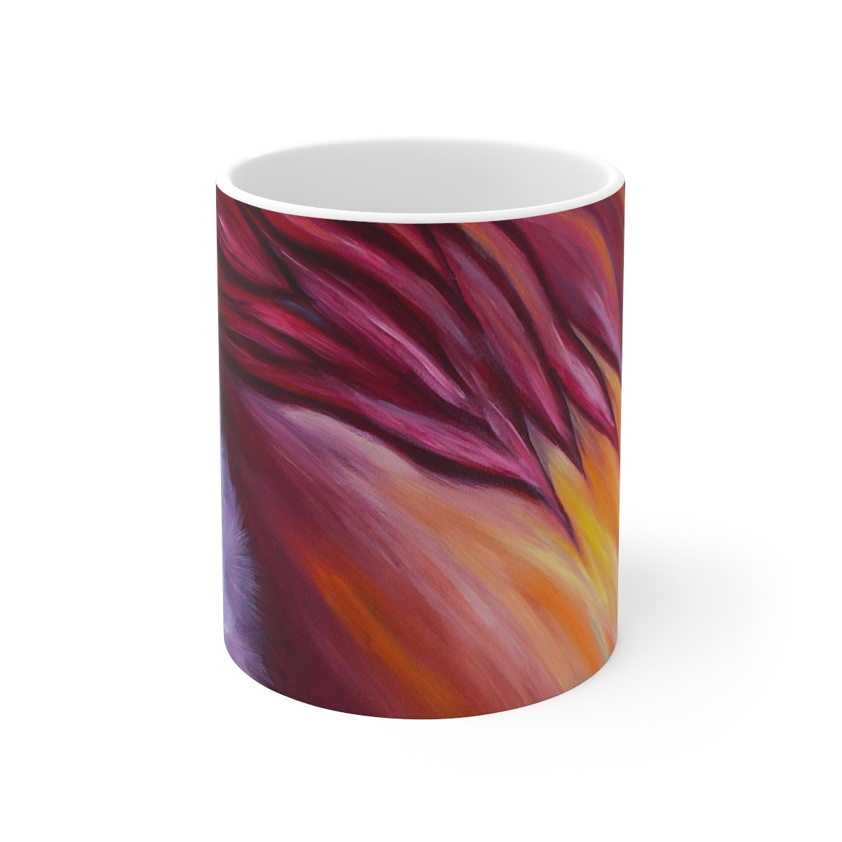 Abstract Gemfire Ceramic Mug — Colorful Petal Art Coffee Cup (11oz & 15oz)