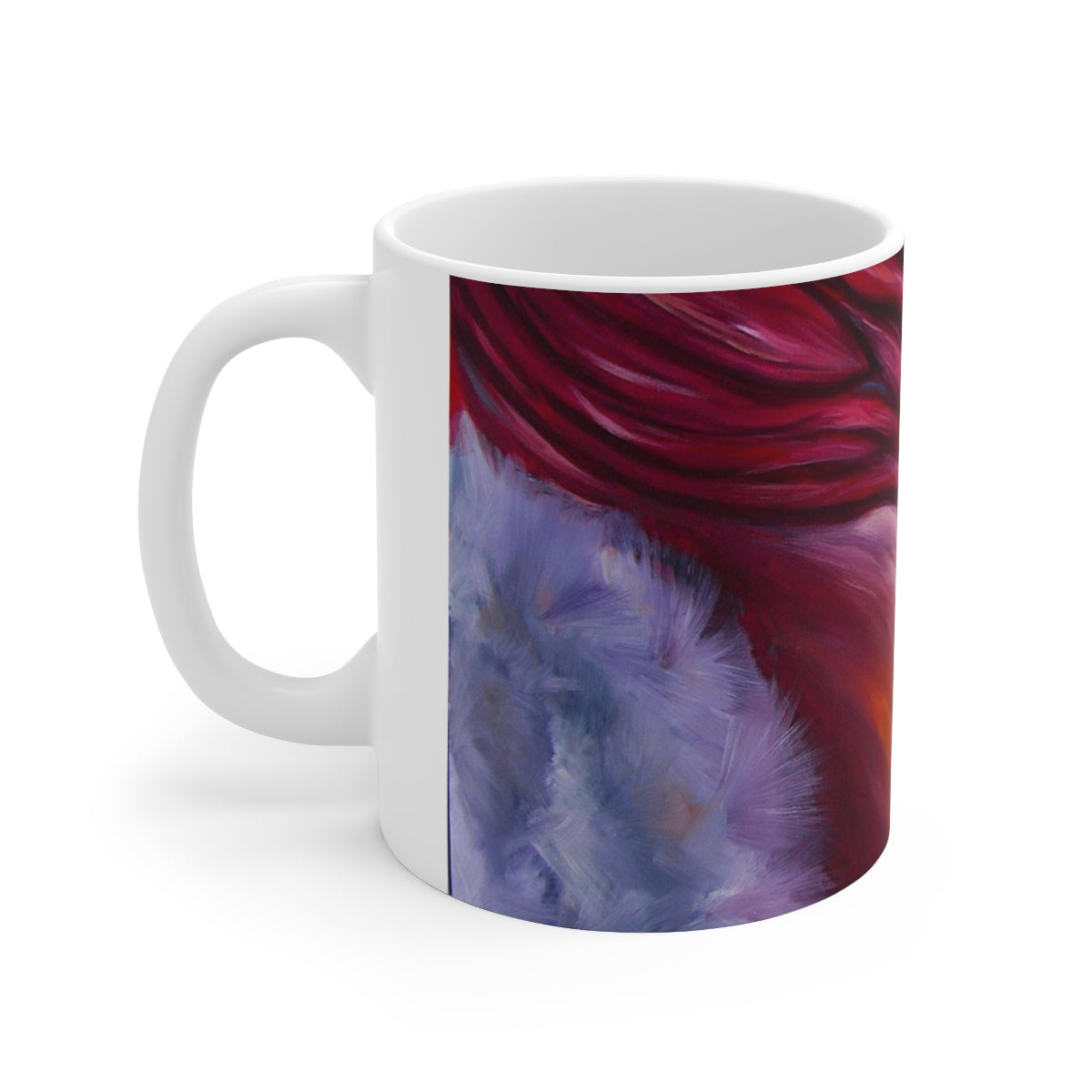 Abstract Gemfire Ceramic Mug — Colorful Petal Art Coffee Cup (11oz & 15oz)