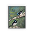 Always Choose Kindness Bird Poster with Wooden Frame
