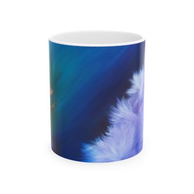 Blue Art Ceramic Mug — Colorful Dreamy Coffee Cup (11oz)